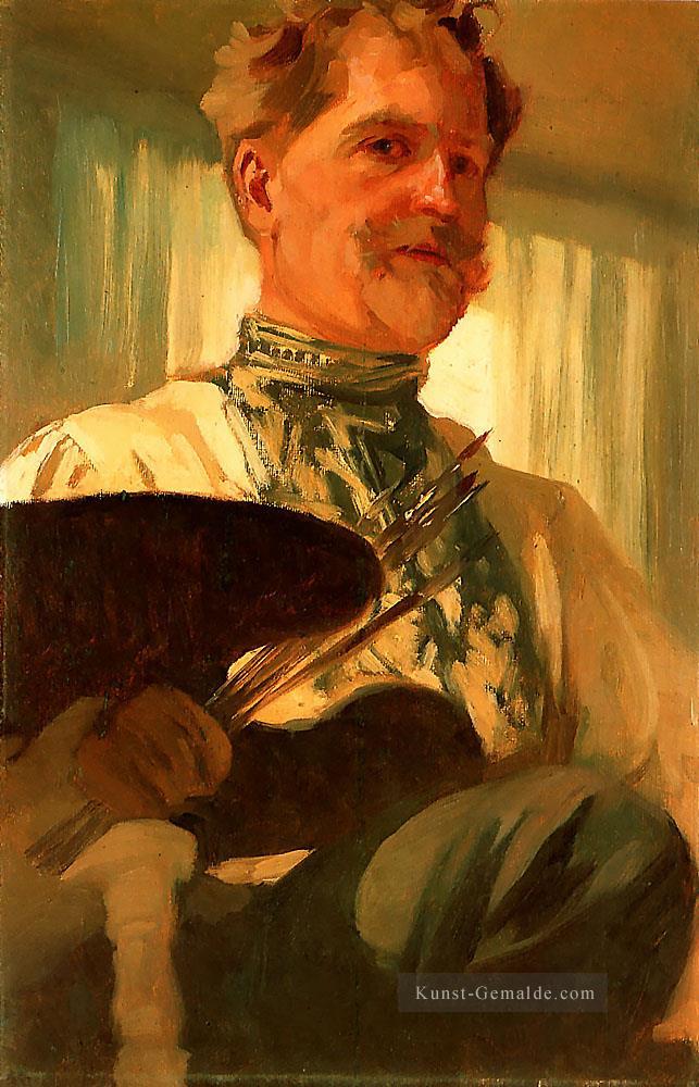 Selbst Porträt 1907 Tschechisch Jugendstil Alphonse Mucha Ölgemälde